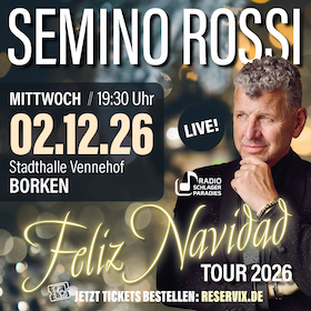 Semino Rossi Feliz Navidad Tour 2026 - Weihnachtstour 2026