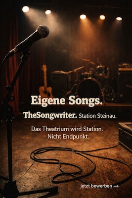 Bild: Singer-SONGWRITER-Competition - Die Gewinnerinnen oder Gewinner haben die Chance, bei Sinner Rock zu spielen