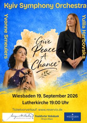 Bild: Friedenskonzert "Give Peace a Chance" - Kyiv Symphony Orchestra, Dirigentin Yuliia Harbovska, Solistin Yvonne Smeulers