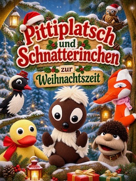 Bild: Pittiplatsch und Schnatterinchen zur Weihnachtszeit