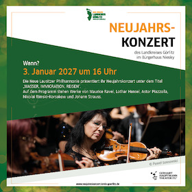 Bild: Neujahrskonzert der Neuen Lausitzer Philharmonie - "WASSER, IMMIGRATION, REISEN"