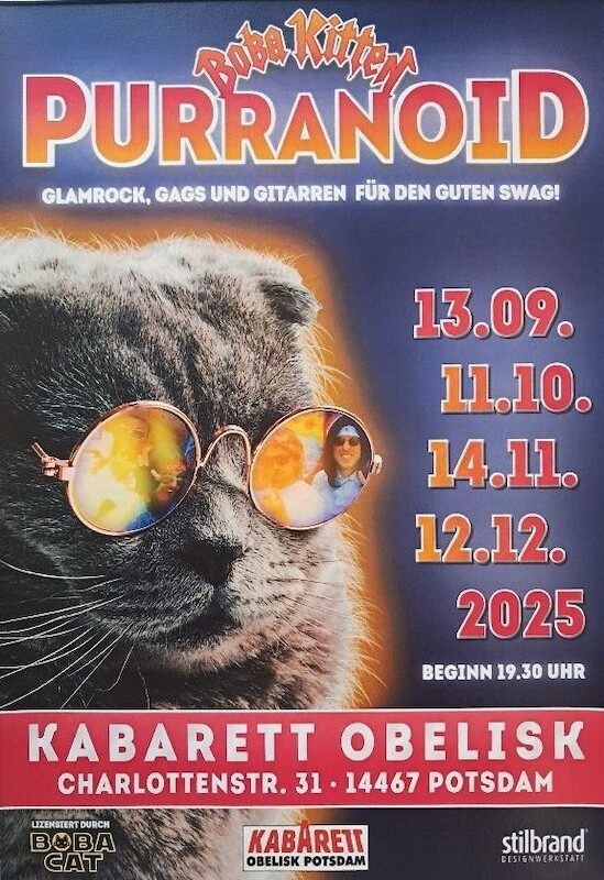 Boba Kitten - PURRANOID - Glamrock, Gags und Gitarren für den guten Swag!